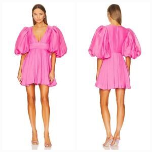 Aureta. Serendipity Mini Dress in Hot Pink XS